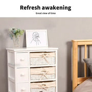 Storage Cabinet Side Table Bedside Tables Chest of 5 Drawers Tallboy (S)
