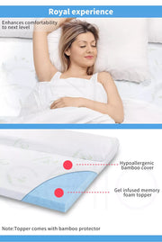 Dreamz Mattress Protector Bamboo Cotton Cover Waterproof /8cm Topper Queen King.