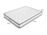 Dreamz Pocket Spring Mattress Medium Firm Foam Queen Double King Single Bed 20cm