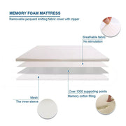 Dreamz Mattress Topper Memory Foam Toppers 7CM Underlay Breathable Mat Double