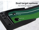 Centra Golf Putting Mat 250cmx40cm Portable Auto Return Practice Indoor Outdoor