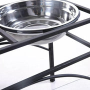 Pawz Dual Elevated Pet Dog Puppy Feeder Bowls Stainless Steel Food Water Stand