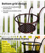 Levede 1x Flower Holder Plant Stand Hanging Pot Basket Plant Garden Wall Storage