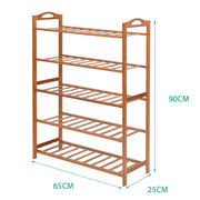 Levede Bamboo Shoe Rack Cabinet Storage Organizer Wooden Stand Shelves 65CM Wide