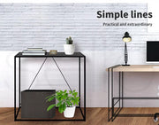 Levede 2-Tier Console Table Office Furniture Desk Hallway Side Entry Hall Shelf