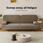 Levede Convertible Sofa Bed Lounge Couch Charging Station 3-Seater Side Table