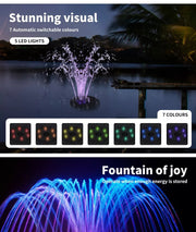 Solar Fountain Powered Water Power Wireless Garden Pond Pool Bird Outdoor