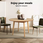 Levede Dining Table Round Rubberwood Base Kitchen Cafe Restaurant 100/120cm