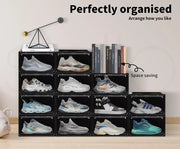 Stacked Shoe Box Acrylic Sneaker Display Case Magnetic Door Anti-oxidation