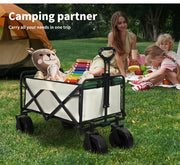 Lambu Garden Camping Trolley Outdoor Garden Wagon Cart Folding Widen Large