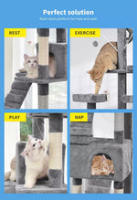 Pawz Cat Tree Scratching Post Scratcher Tower Condo Furniture Ceiling High 210cm