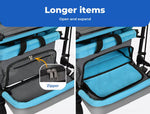 Lambu Garden Cart Wheelbarrow Camping Beach Trolley Wagon Foldable Brake Shade