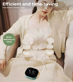 Double Electric Breast Pump Automatic  24mm Hand Free Feeding Bottle USB Silent
