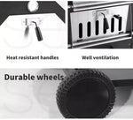 3in1 Pizza Oven Charcoal BBQ Grill Steel Smoker Outdoor Portable Barbecue Camp