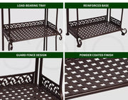 Levede Plant Stand 3/4/5 Tiers Outdoor Indoor Metal Flower Rack Garden Shelf
