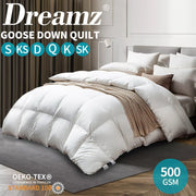 Dreamz Quilts Goose Down Quilt 500GSM Duvet Doona All Season Winter Queen King