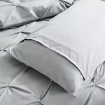 Dreamz Quilt Cover Set Diamond Pintuck Pillow Case Duvet Doona Queen King Size