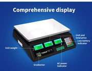 Toque Digital Scales Electronic Kitchen Scale Accurate Fruit Food Weight 40KG