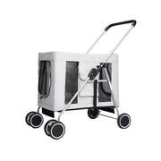 Pawz Large Pet Stroller Dog Cat Carrier Travel Pushchair Foldable Pram 4 Wheels