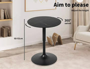 Levede Bar Table Swivel Gas Lift Counter Dining Furniture Cafe Outdoor Black