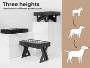 Pawz Elevated Pet Feeder Food Water Double Bowl Adjustable Height Raised Stand.