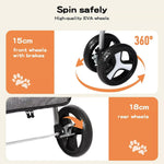 Pawz Pet Stroller 2-Tier Pram Dog Cat Carrier Foldable Large 4 Wheels Shopping