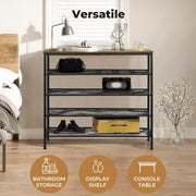Levede 5-Tier Shoe Rack Console Table Storage Organisers Industrial Steel 100cm