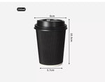 100 Sets Disposable Take Away Coffee Paper Cups Triple Wall Lids 8oz /250ml