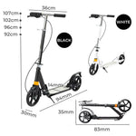 Monvelo Folding Scooter Push Kick Disc Brake Dual Suspension Commuter Adult Kids