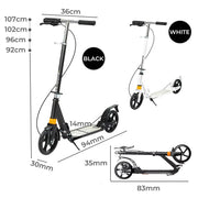 Monvelo Folding Scooter Push Kick Disc Brake Dual Suspension Commuter Adult Kids