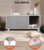 Pawz Enclosed Cat Litter Cabinet Box Furniture Scratch Board Pet House Table