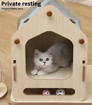Pawz Cat Tree Scratching Post Scratcher Cats Tower Wood Furniture House 138cm
