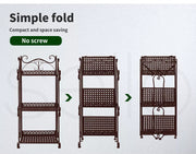 Levede Plant Stand 3/4/5 Tiers Outdoor Indoor Metal Flower Rack Garden Shelf
