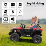 Bopeep Kids Ride On Car Electric Jeep Off Road Toy Remote Control Dual Motor Red