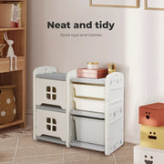 Bopeep Drawer Storage Cabinet Classified Toy Storage Rack Multi-layer 4 Cells
