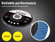 Flap Discs 125mm Zirconia Sanding Angle Grinder Wheel Workshop 120 Grit 10 Discs