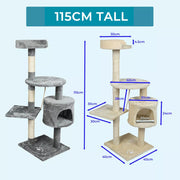 Pawz Cat Tree Wooden Scratching Post Scratcher Condo House Tower Toys 67-168cm