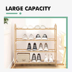 Levede Bamboo Shoe Rack Cabinet Storage Organizer Wooden Stand Shelves 65CM Wide