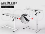 Levede Standing Desk Height Adjustable Sit Stand Over Bed Laptop Table Shelf USB