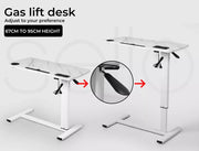 Levede Standing Desk Height Adjustable Sit Stand Over Bed Laptop Table Shelf USB