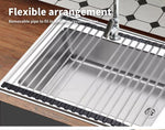 Toque Stainless Steel Dish Drying Rack Over Sink Kitchen  Foldable RollUp