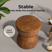 Levede Side Table Terrazzo Coffee End Tables Hourglass Magnesia Stool Stand 40cm