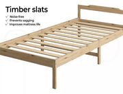 Levede Wooden Bed Frame Queen Double King Single Rustic Mattress Base Timber