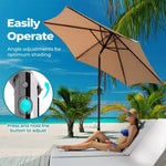 Centra 3M Outdoor Umbrella Solar Lights Sand Beach Stand Tilt Patio Deck Pole UV