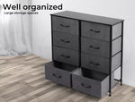 Levede Chest of Drawers Storage Cabinet Tower Dresser Tallboy 8 Drawer Grey