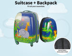 Bopeep Kids Luggage Set 16''13'' 2PCS Travel Suitcase Child Bag Backpack Jungle