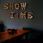 Metal Number/Alphabet LED Letter Lights Light Up  Hanging Marquee Decor