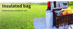 Picnic Basket 2/4 Person Insulated Baskets Set Wicker Outdoor Blanket Gift Park