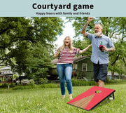 Bopeep 2PCS Kids Bean Bag Toss Cornhole Game Set Children Wooden Outdoor Toys