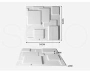 12Pcs 3D Wall Panels 50x50cm DIY Waterproof Scratchproof Home Decor Easy Install